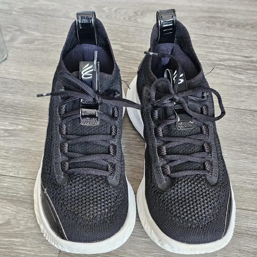 B4 Under Armour Curry Flow 8 Black White US M7 W8.5 Sneakers Shoes M3024785